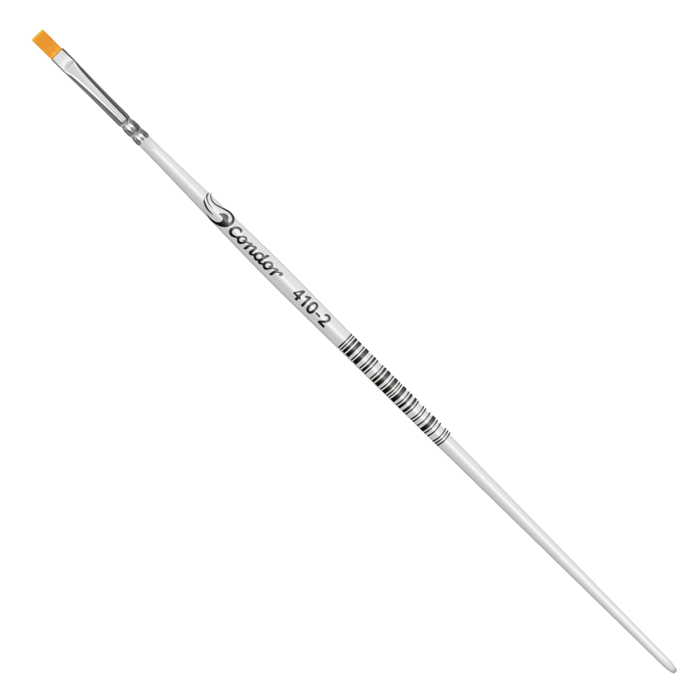 Pincel Condor 410 Chato Sintético Cabo Longo