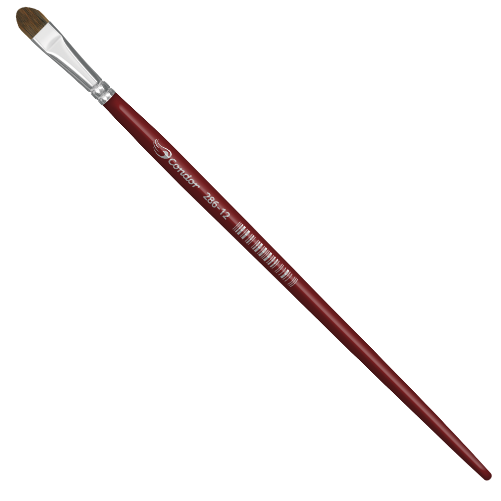 Pincel Condor 286 Lingua de Gato Sintético Cabo Longo