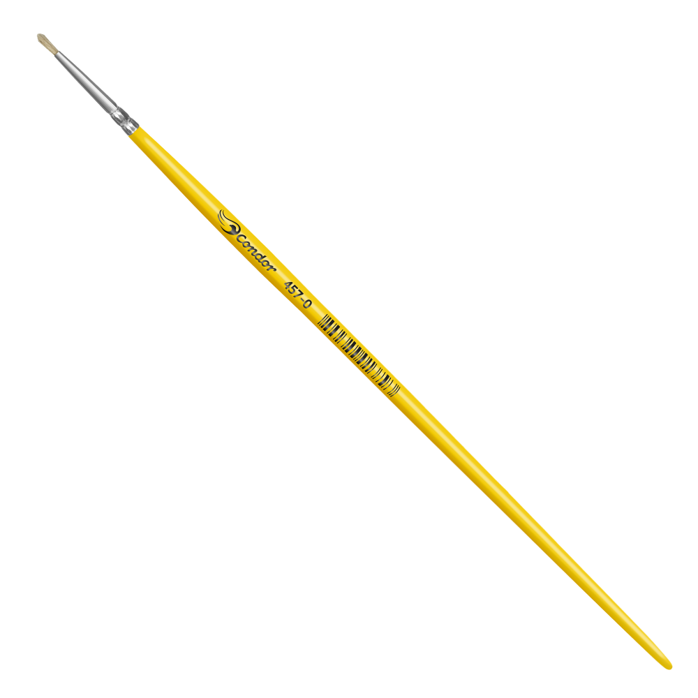Pincel Condor 457 Redondo Pelo Natural Cabo Longo