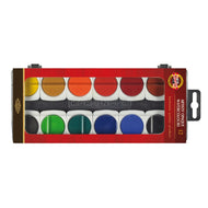 Estojo Tinta Aquarela Pastilha Opaca 12 Cores - Koh-i-noor