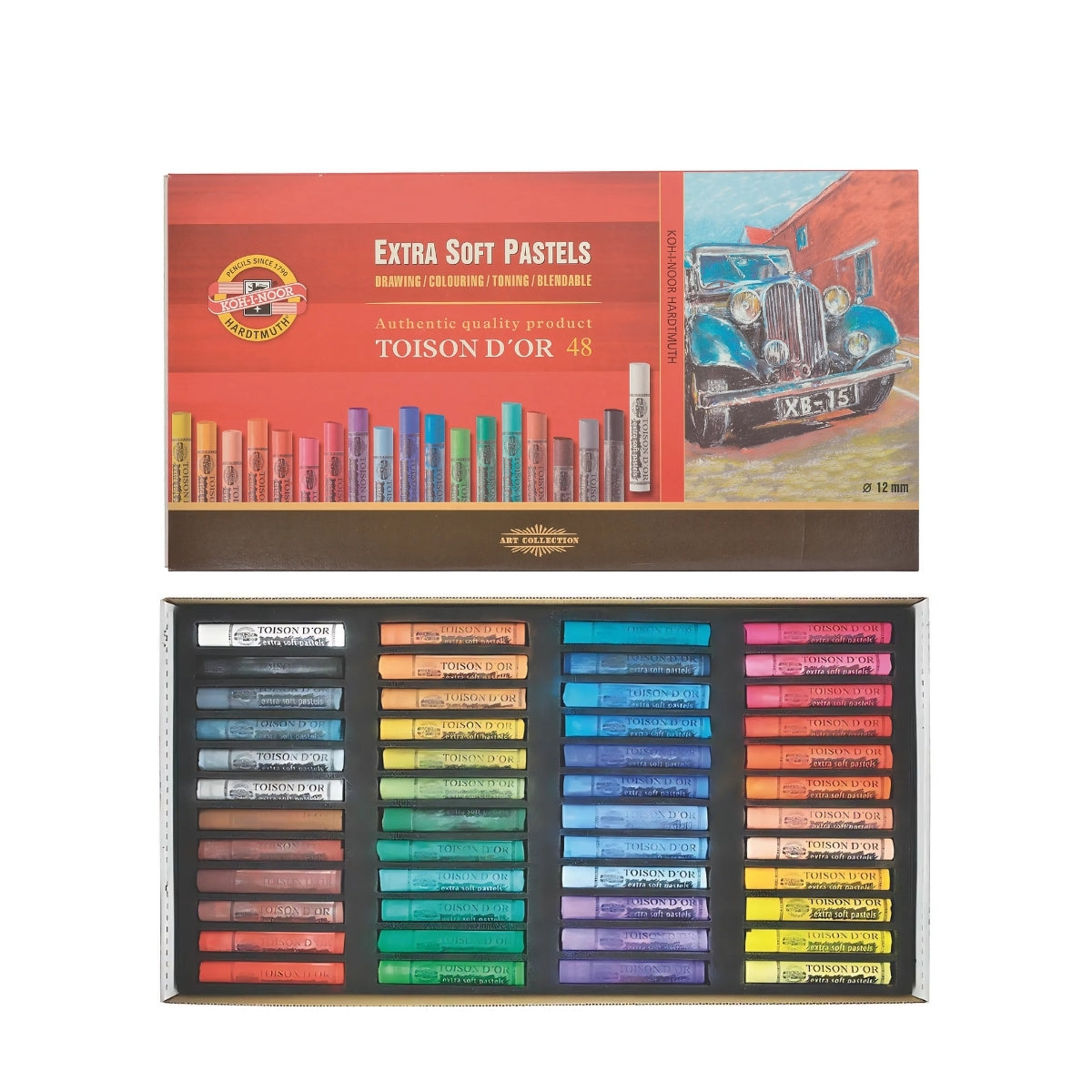 Estojo Giz Pastel Seco Toison D'or 48 Cores - Koh-i-noor - 8556