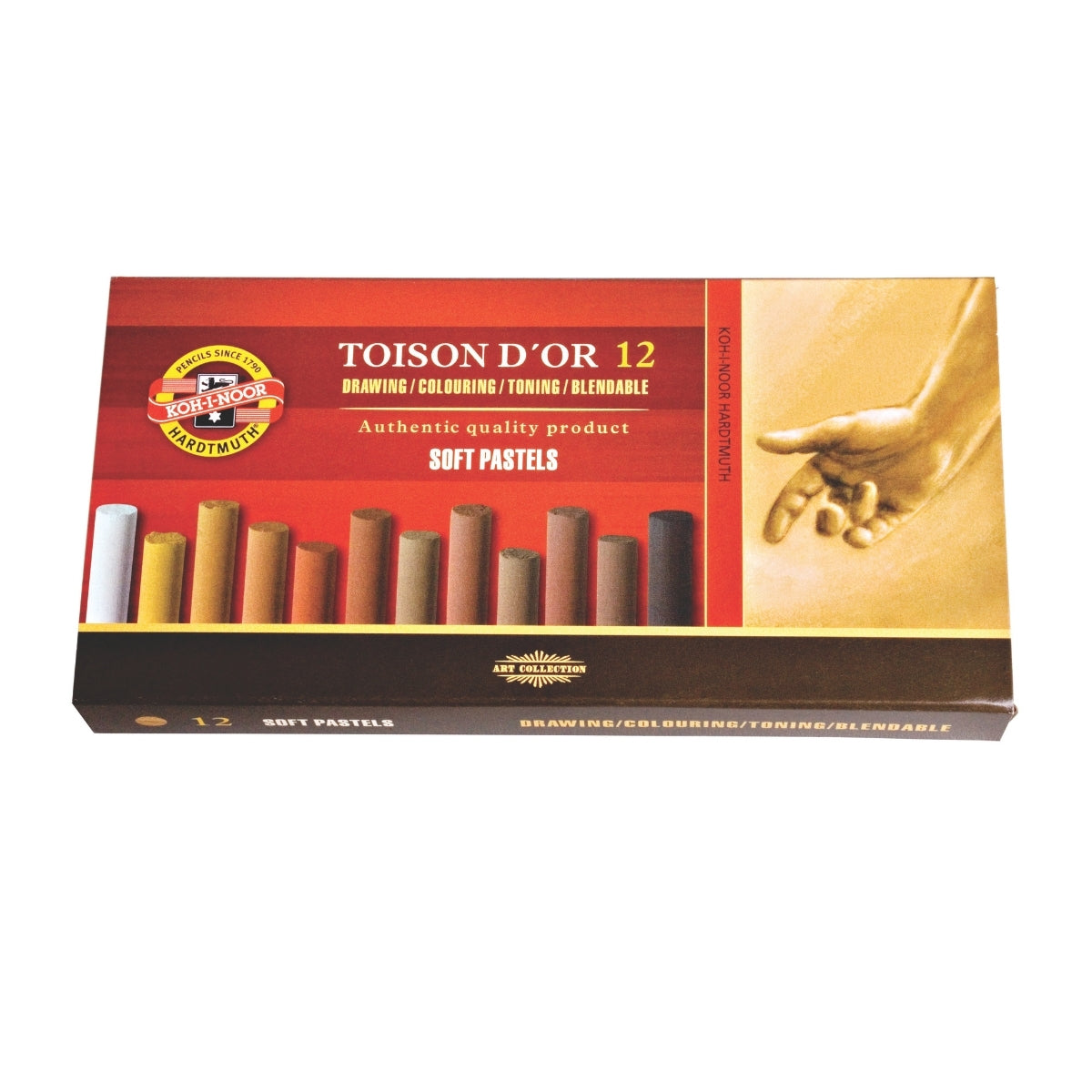 Estojo Giz Pastel Seco Toison D'or 12 Cores - Koh-i-noor