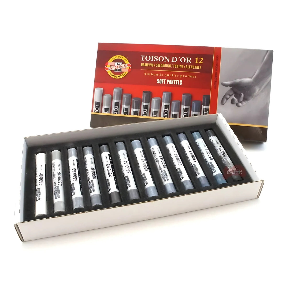Estojo Giz Pastel Seco Toison D'or 12 Cores - Koh-i-noor - 8522g