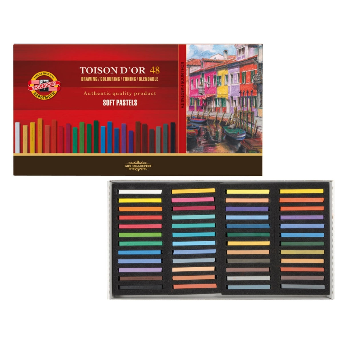 Estojo Giz Pastel Seco Toison D'or 48 Cores - Koh-i-noor