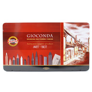 Estojo Metálico Lápis Pastel Gioconda Desenho 40 Itens - Koh-i-noor - 8891