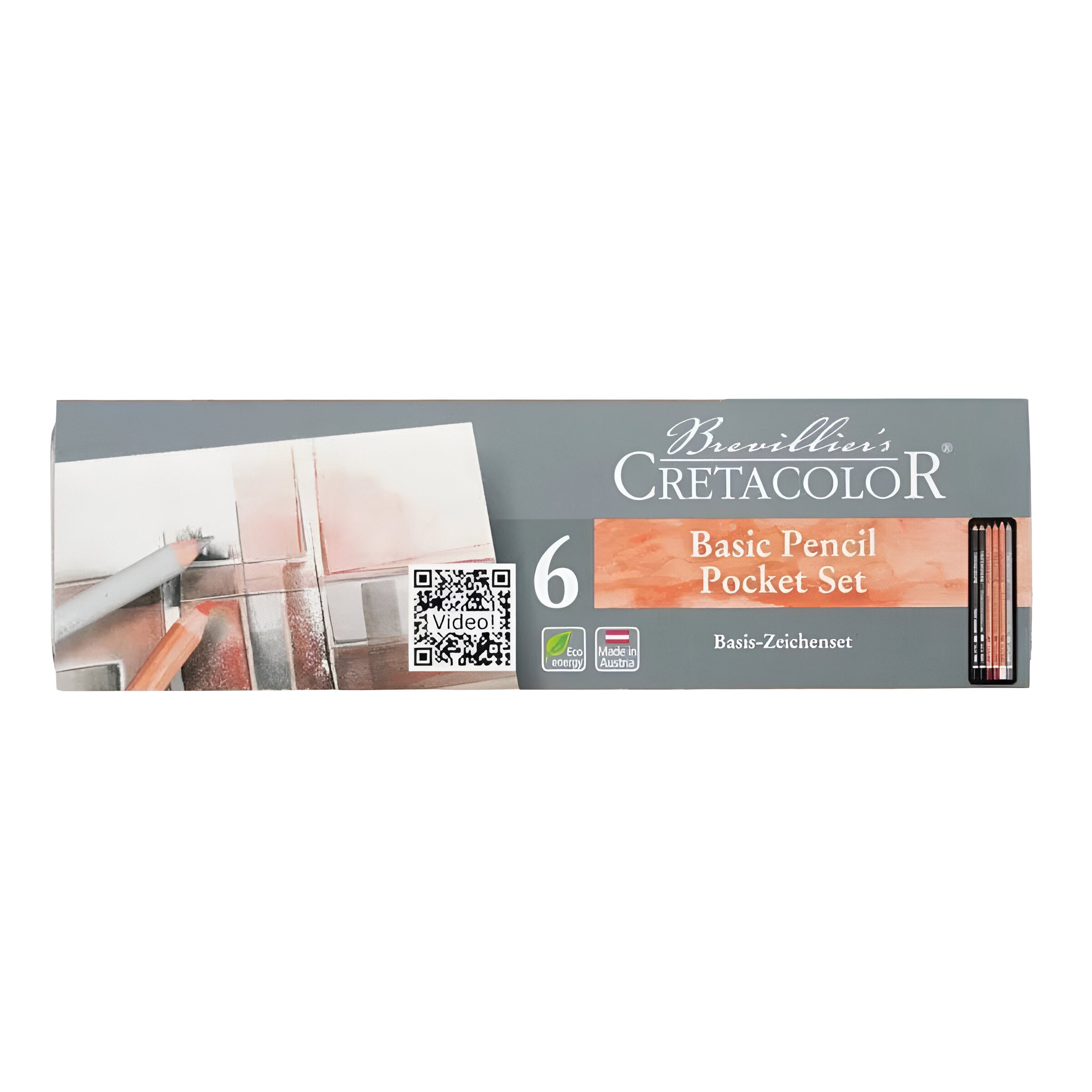 Estojo Lápis para Desenho Basic Pocket Set Cretacolor 6 Peças - 400-06