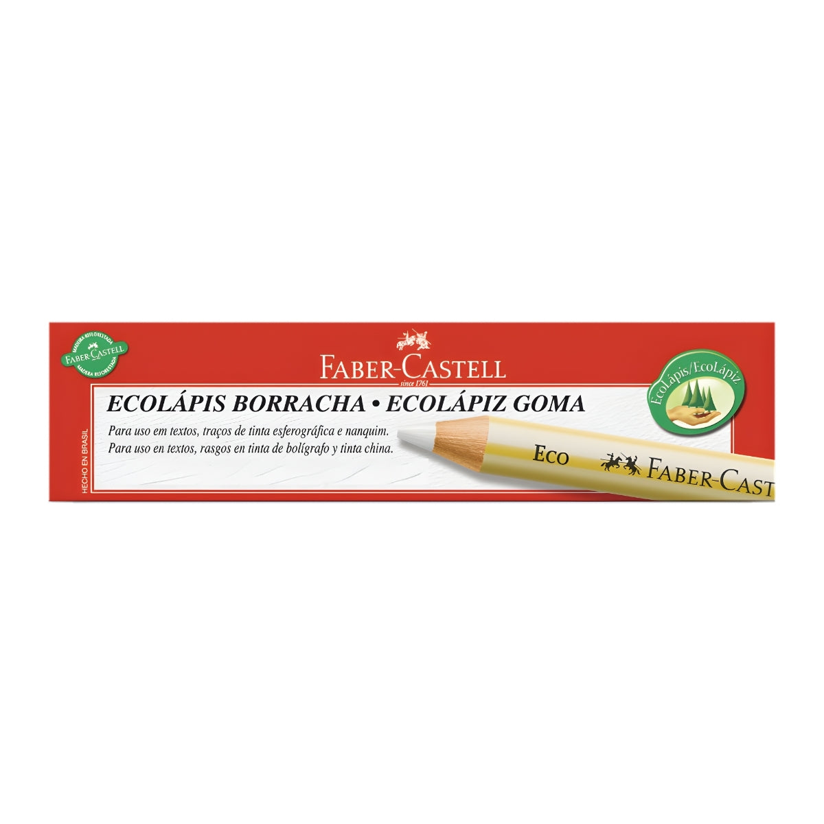 Lápis com Borracha 7000 Eco Hb com 12 Unidades - Faber-castell Of/7000