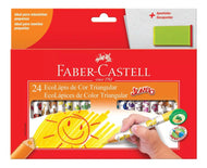 Estojo Lápis de Cor Ecolápis Jumbo 24 Cores + Apontador - Faber-castell 12.3024Ap