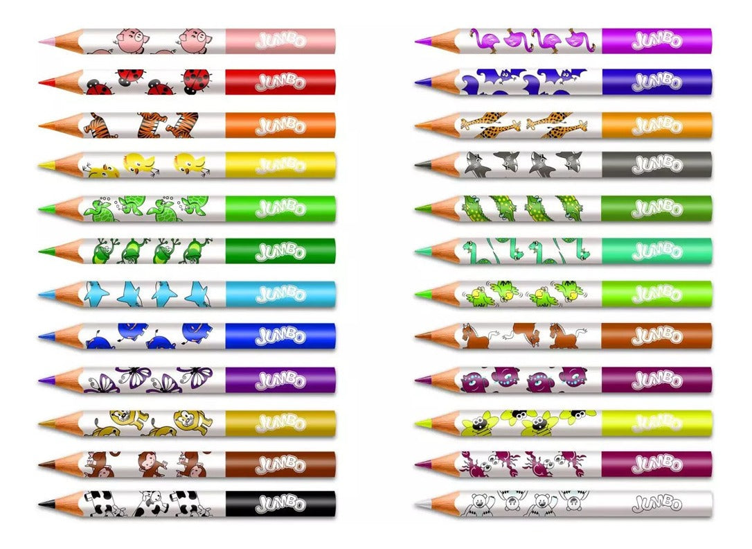 Estojo Lápis de Cor Ecolápis Jumbo 24 Cores + Apontador - Faber-castell 12.3024Ap