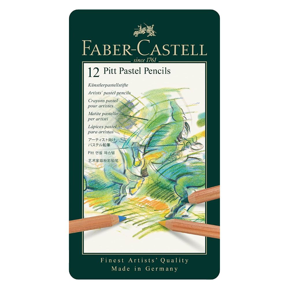 Estojo Lápis Pastel Seco Pitt 12 Cores Faber-castell 112112
