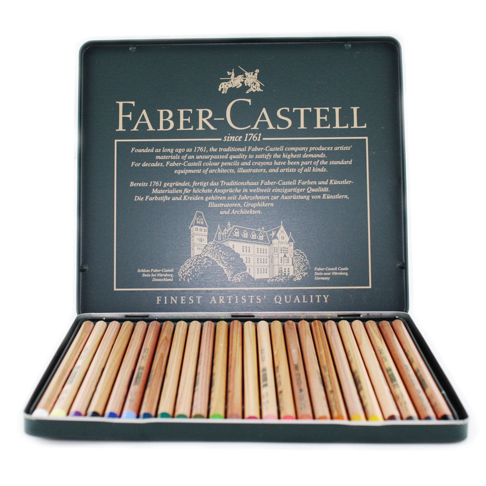 Estojo Lápis Pastel Seco Pitt 24 Cores Faber-castell 112124