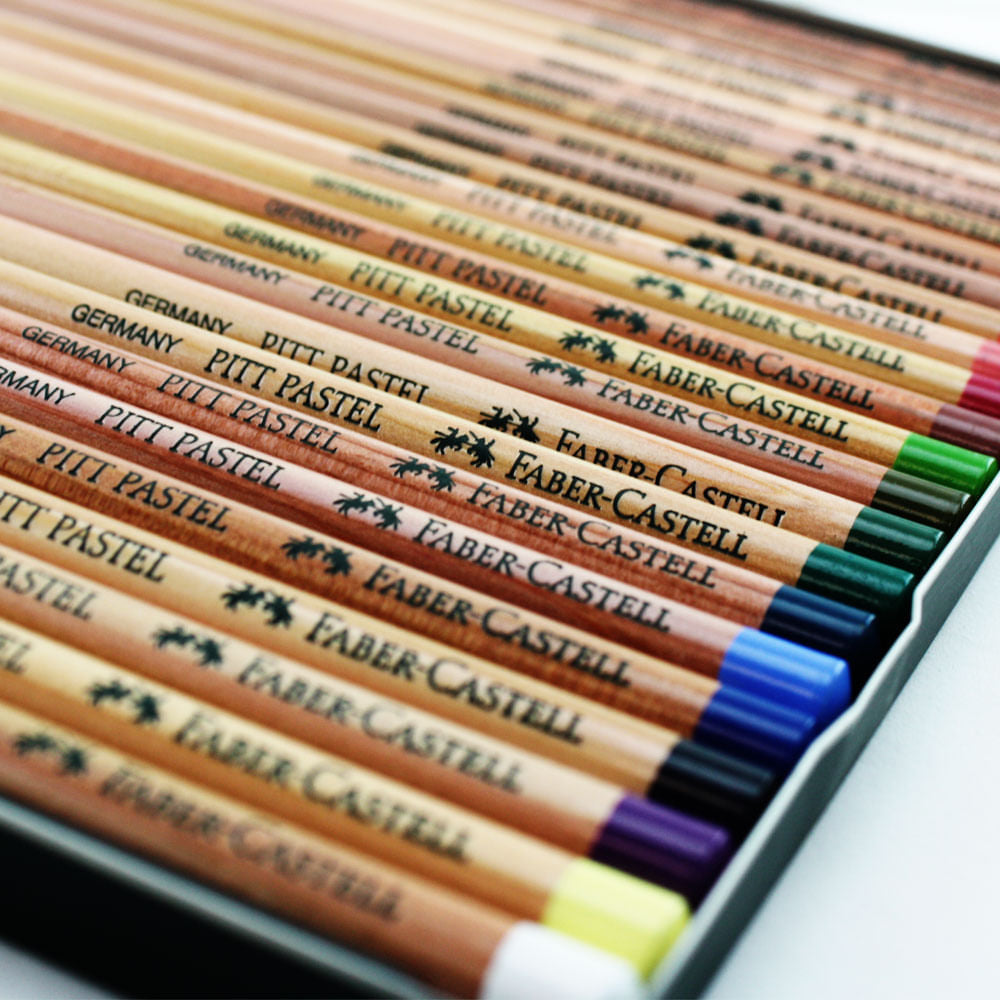 Estojo Lápis Pastel Seco Pitt 24 Cores Faber-castell 112124