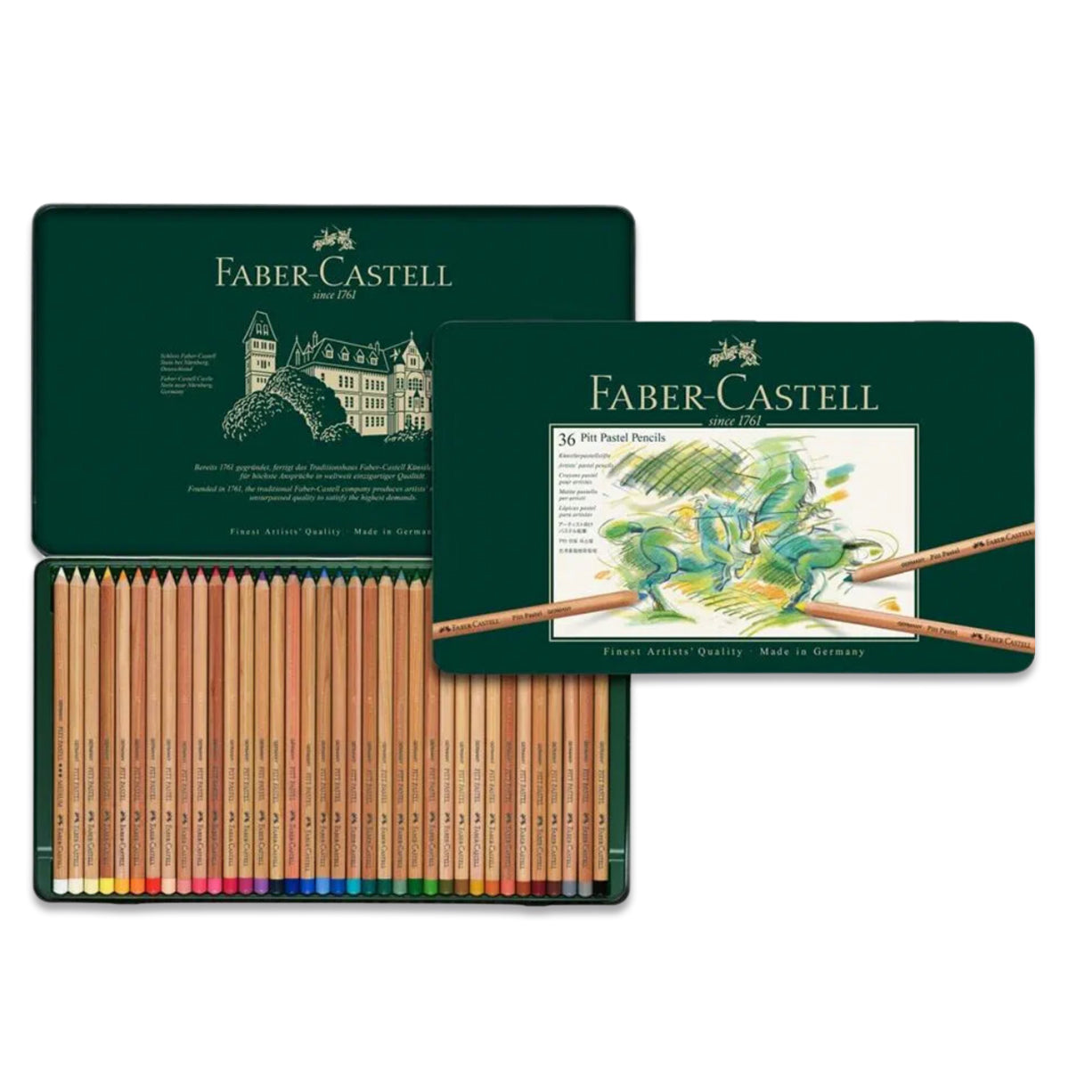 Estojo Lápis Pastel Seco Pitt 36 Cores Faber-castell 112136