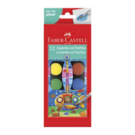 Aquarela em Pastilha com 12 Cores 190012 - Faber-castell 19.0012