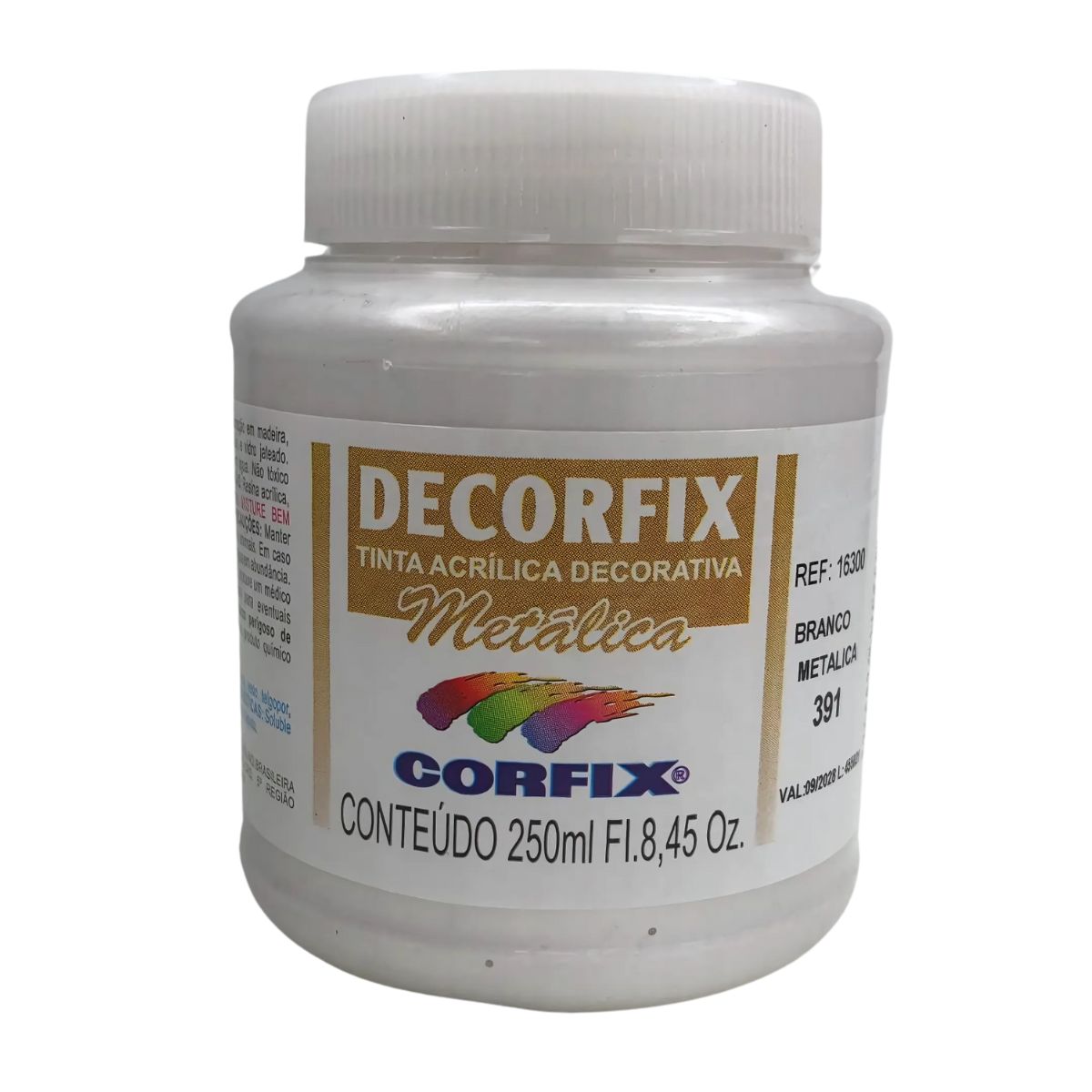 Tinta Acrílica Decorfix Corfix Metálica 250ml - 16300