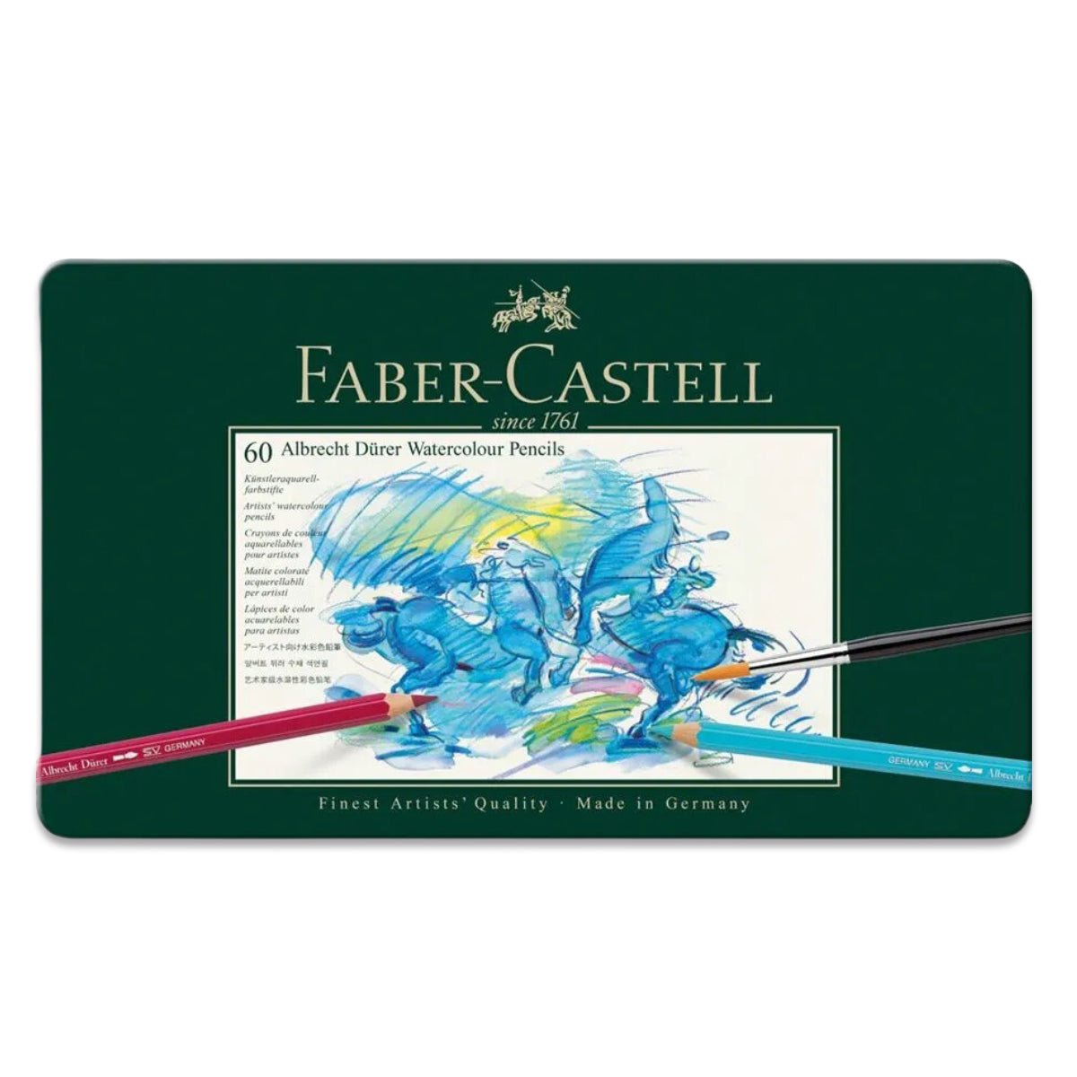 Estojo Lápis de Cor Aquarelável Albrecht Dürer 60 Cores Faber-castell 117560