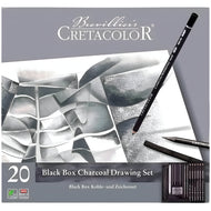 Estojo para Desenho Cretacolor Black Box Charcoal Drawing 20 Peças 40030