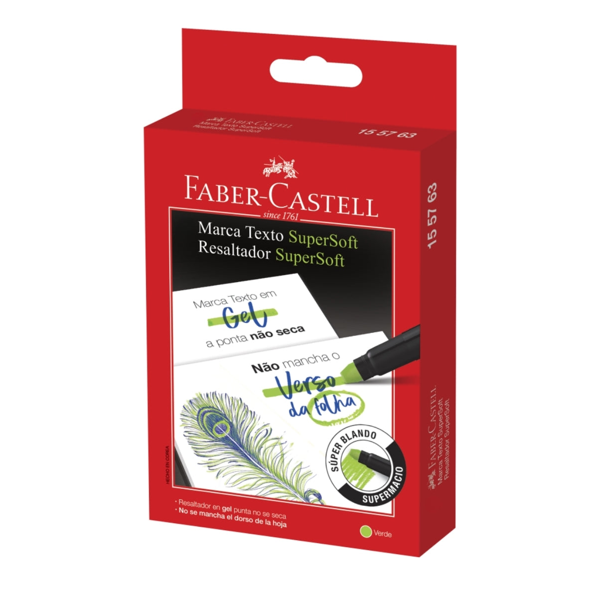 Marca Texto Supersoft Gel Verde - Faber-castell
