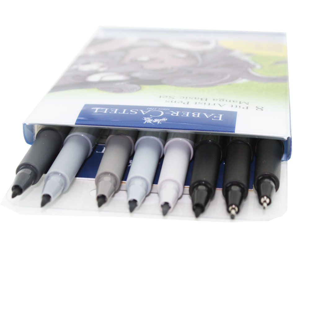 Estojo Caneta Pitt Manga 8 Cores - Faber-castell 167107