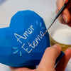 Kit Arte Condor 95 Art Love Pinte Você Mesmo com Pincéis e Coração de Gesso