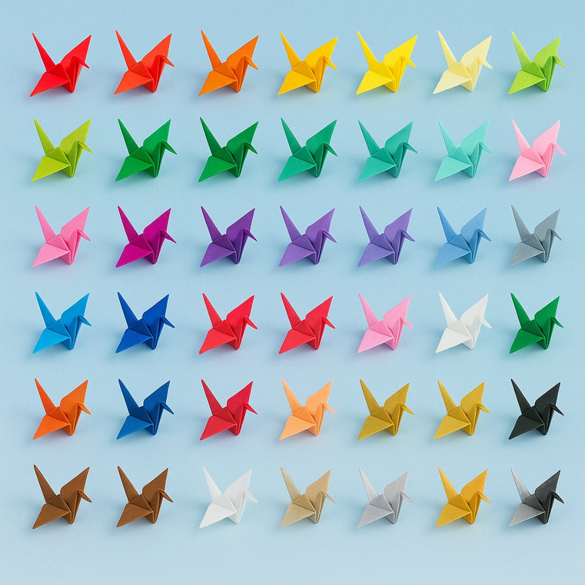 Papel Dobrável Origami 240 Folhas 50 Cores 7,5x7,5cm - 001015 - Miwa