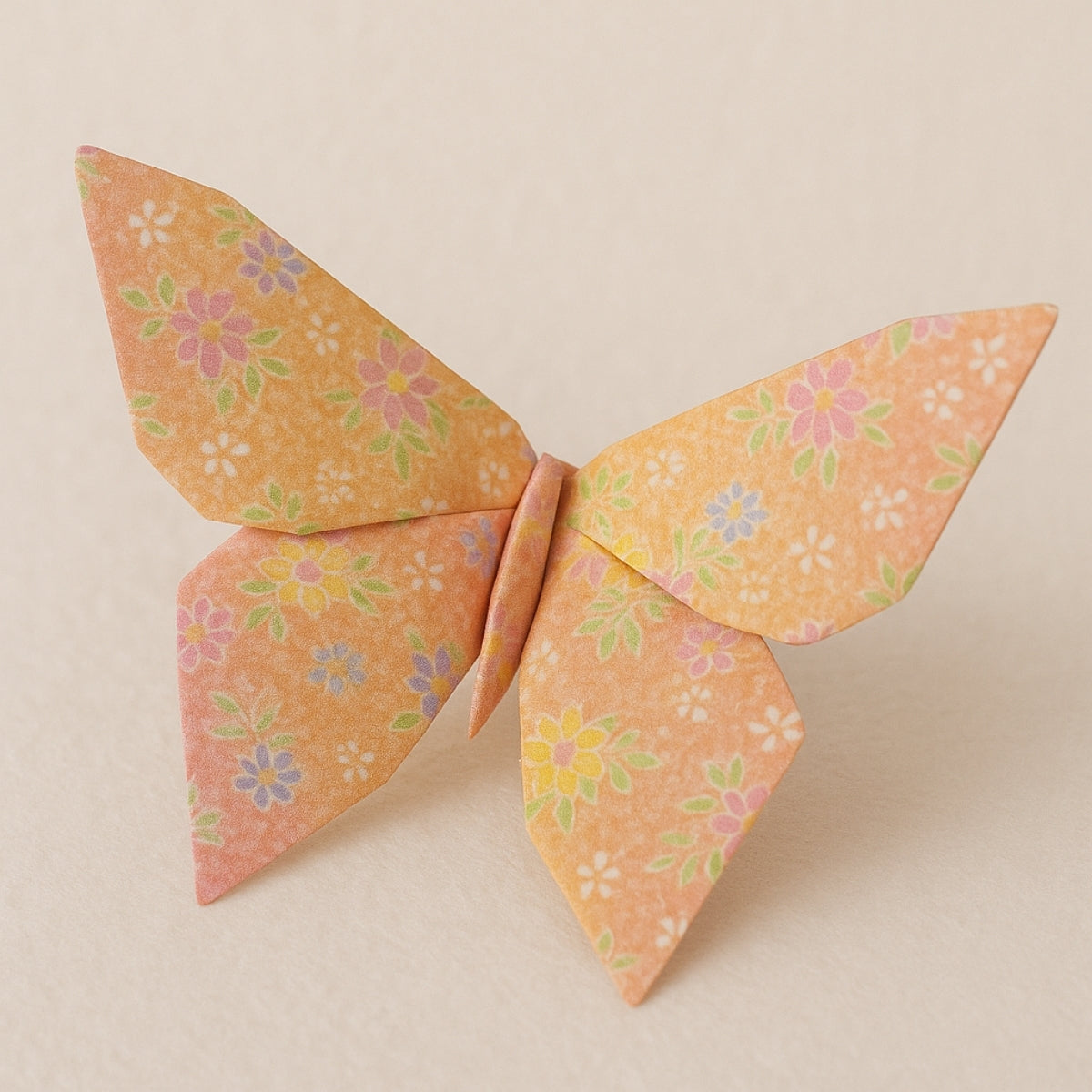 Papel Dobravél para Origami Japan Yuzen Névoa de Flores 15x15cm 32 Folhas
