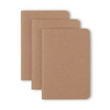 Kit Caderneta Revista Cicero 9x13cm 64 Páginas Kraft sem Pauta com 3 Unidades