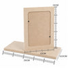 Porta Retrato com Base Simples Mdf Cru 13x19,5cm Base 28x10,5cm 6mm