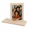 Porta Retrato com Base Simples Mdf Cru 13x19,5cm Base 28x10,5cm 6mm