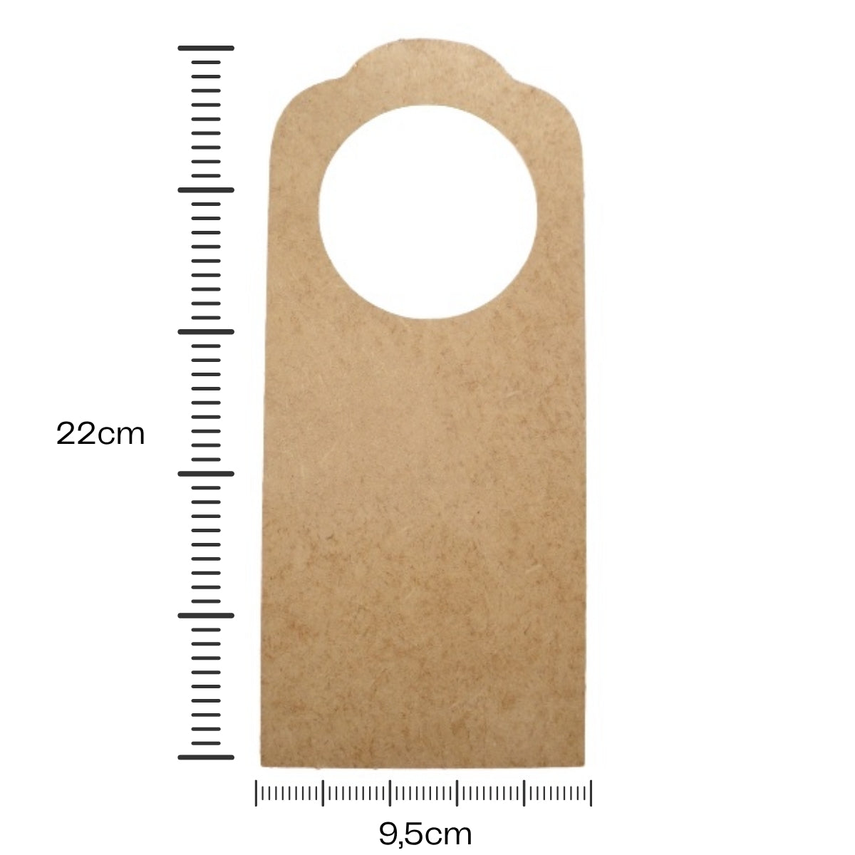Aviso de Porta Mdf Cru 22x9,5cm 3mm