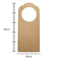 Aviso de Porta Madeira Mdf Cru 22x9,5cm 3mm