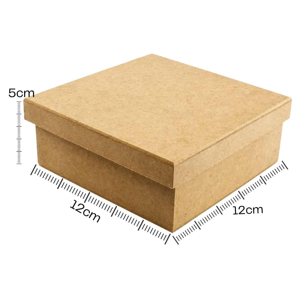 Caixa Tampa Sapato Mdf Cru 12x12x5cm