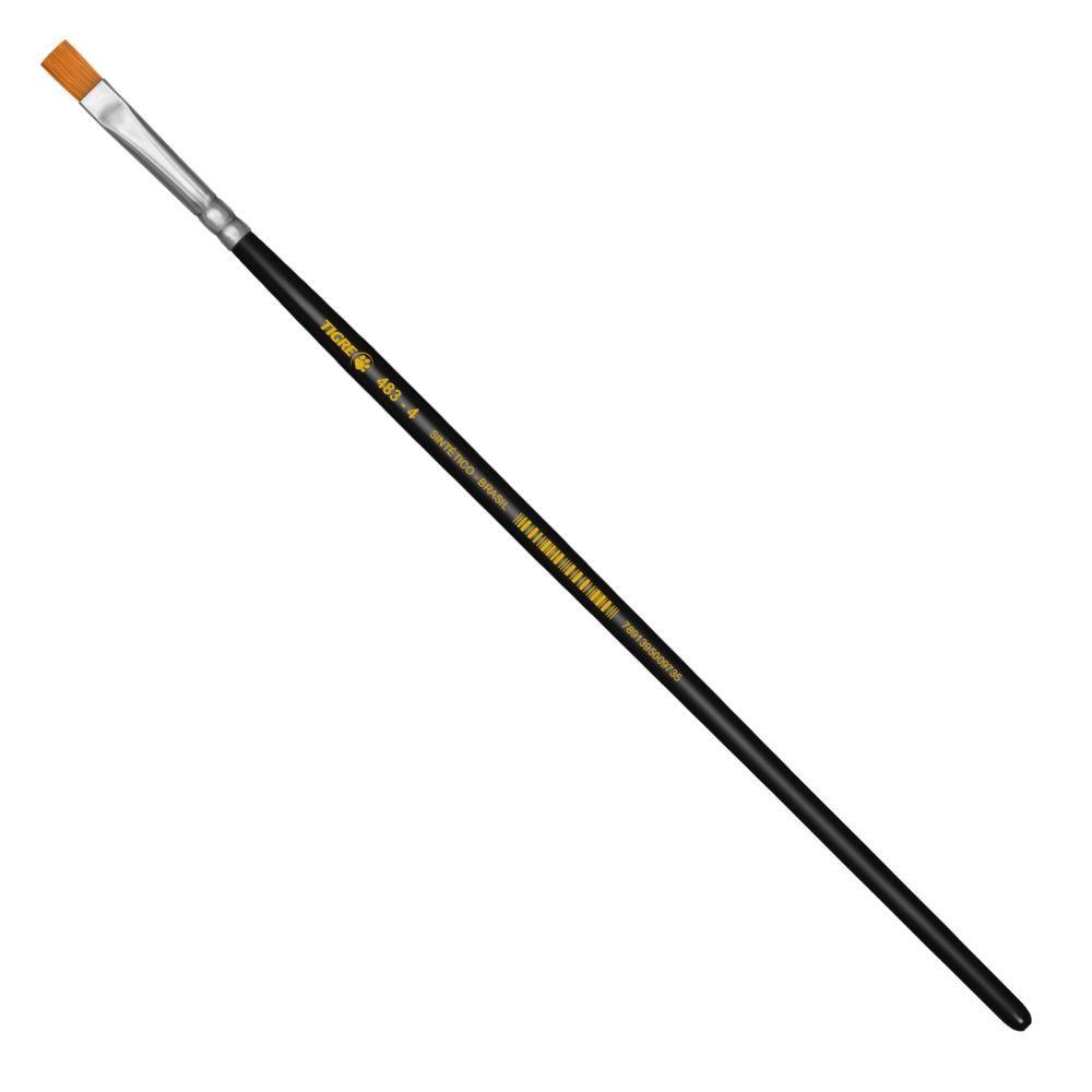 Pincel Chato Tigre 483 Sintético