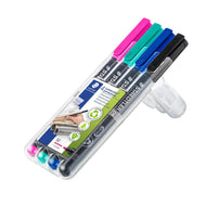 Marcador Permanente Lumocolor Staedtler 1.0Mm 4 Cores