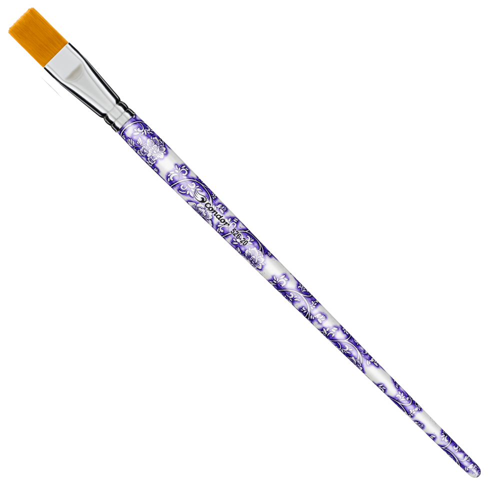 Pincel Condor 526 Chato Sintético Cabo Extra Longo