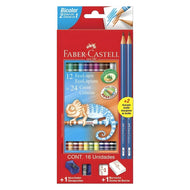 Lápis de Cor Ecolápis Bicolor 24 Cores + 2 Grafites - Faber-castell 120612+2n