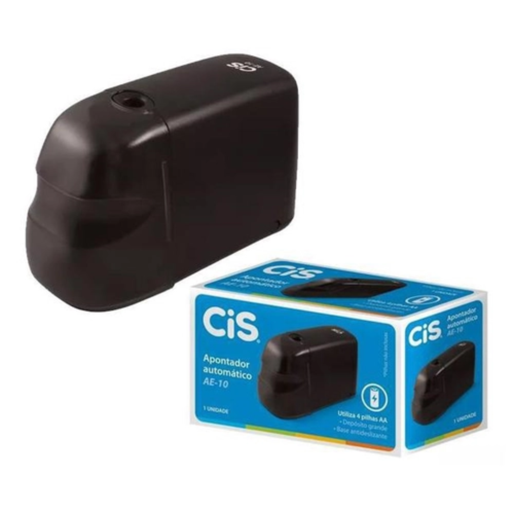 Apontador de Mesa Automático a Pilha com Depósito Ae-10 - Cis