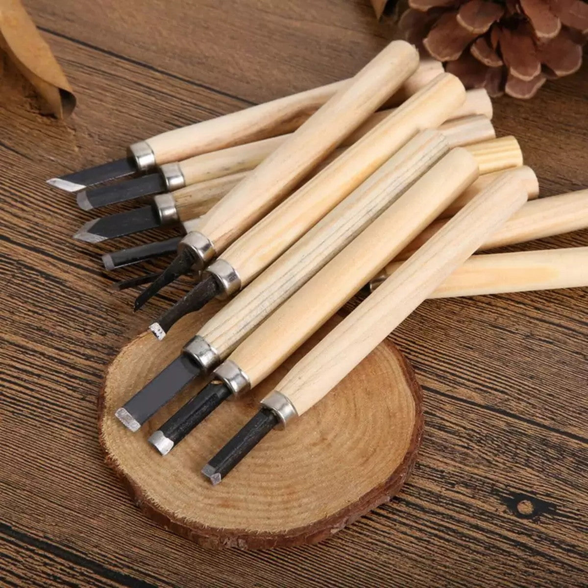 Goiva Tombo para Entalhes Sinoart com 12 Peças