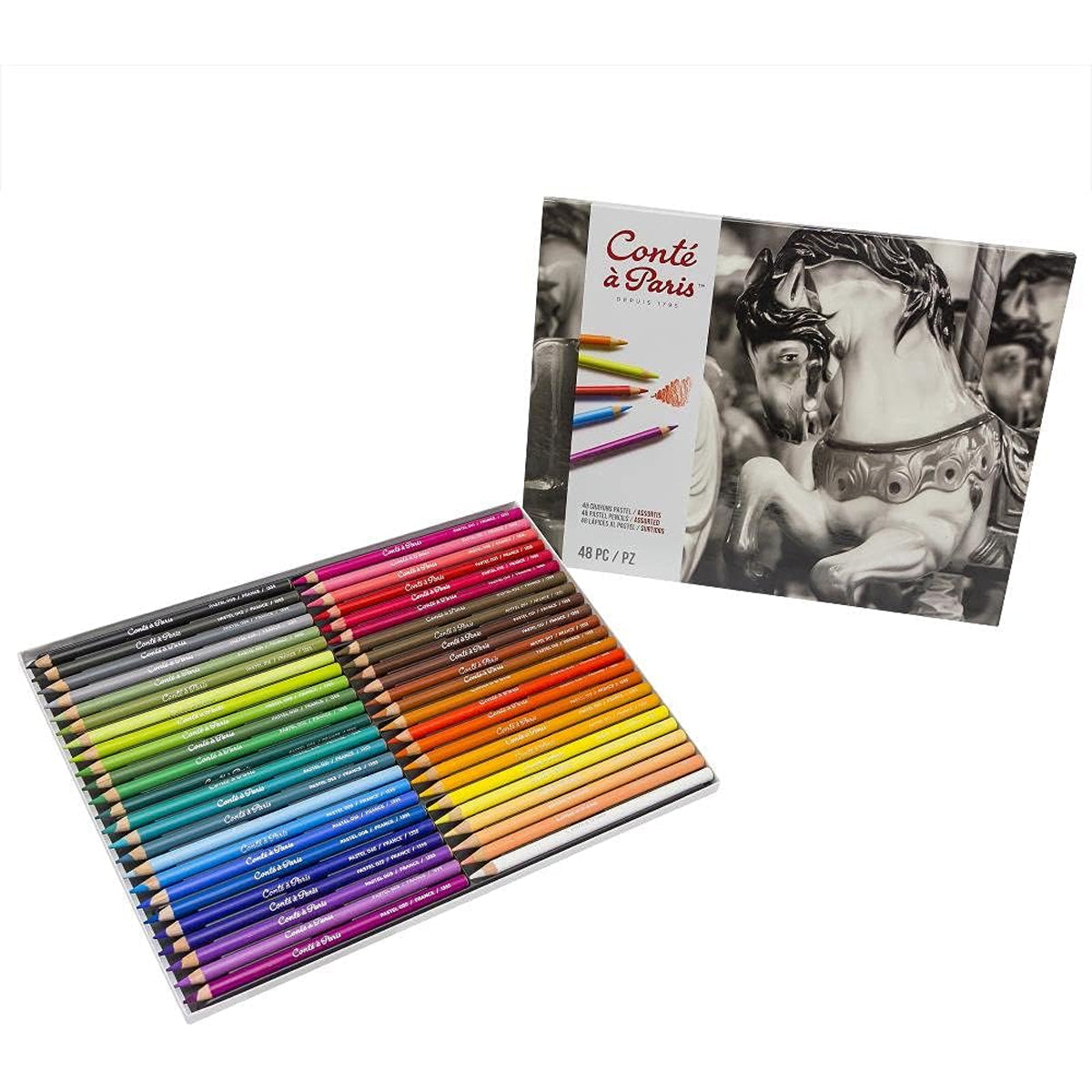 Estojo Lápis Pastel Seco Conté À Paris com 48 Cores