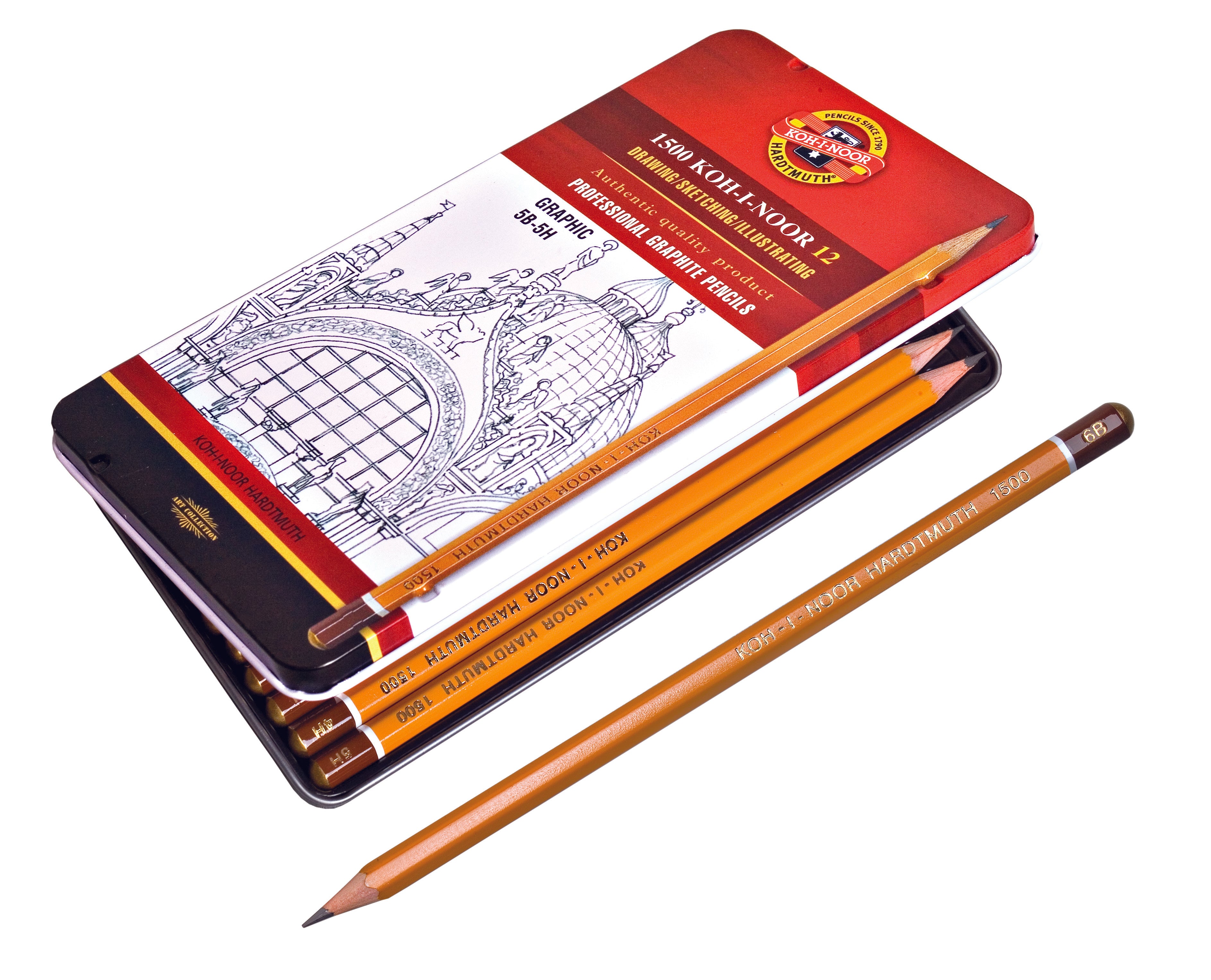 Estojo Lápis Graduado Profissional Graphic 12 Graduações - Koh-i-noor - 1502-iii Grf