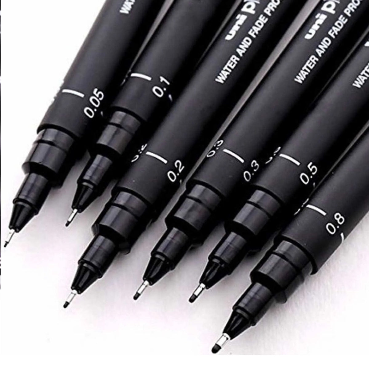 Estojo Caneta Tecnica Pin Fine Line Preto Lettering com 6 Unidades