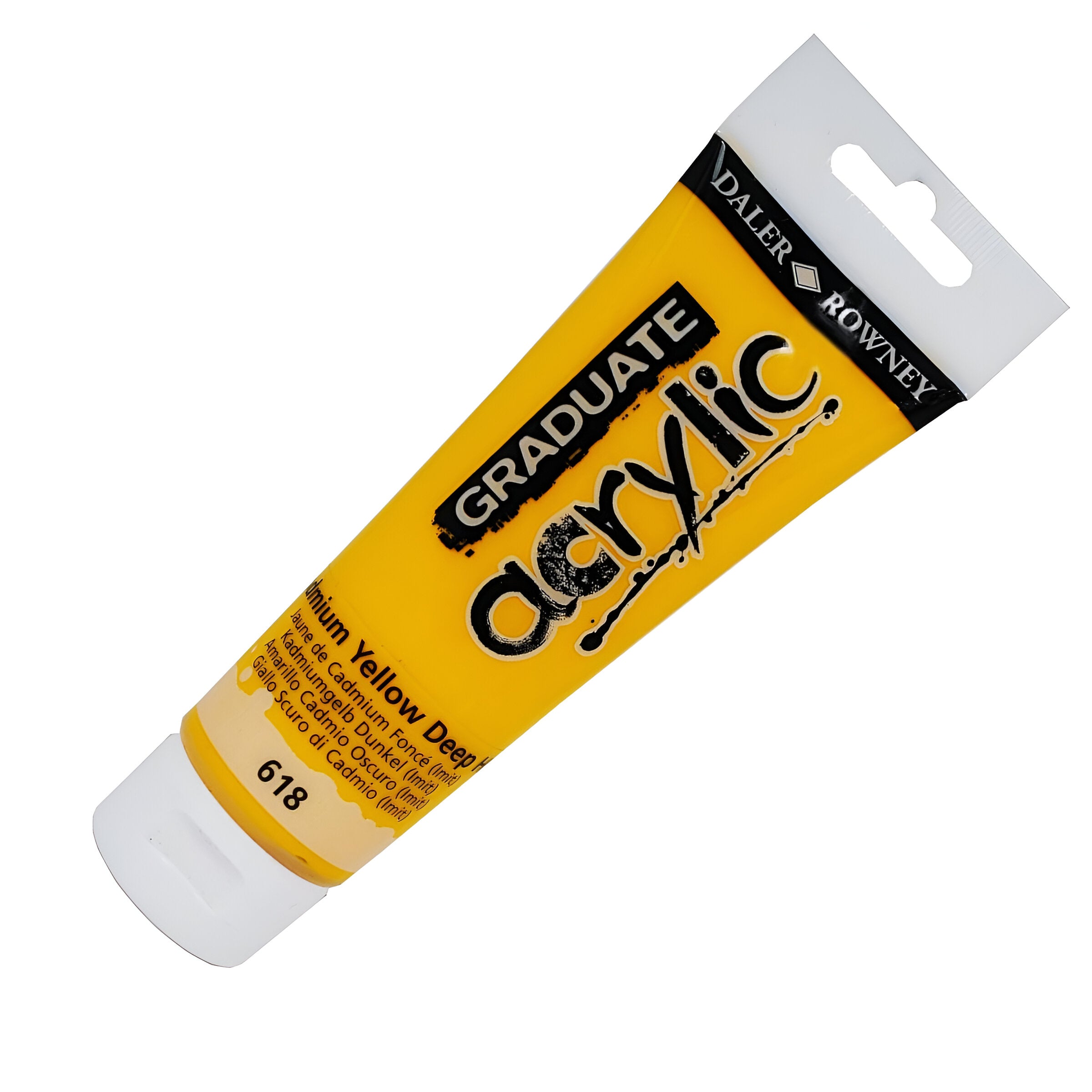 Tinta Acrílica Graduate 120ml Daler & Rowney - 618 Cadmium Yellow Deep Hue