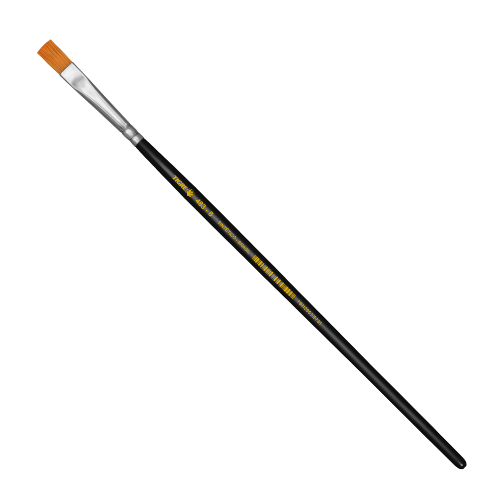 Pincel Chato Tigre 483 Sintético