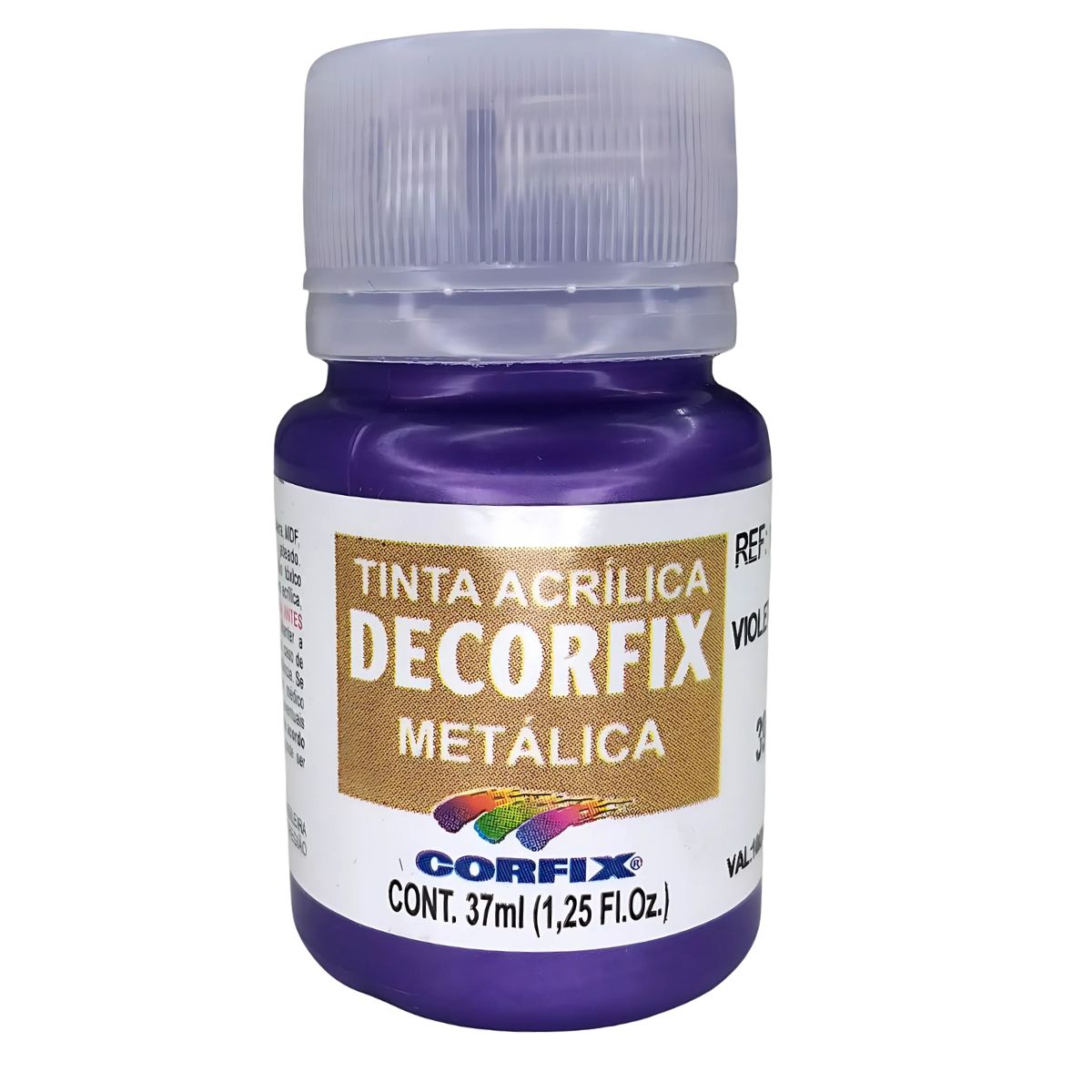 Tinta Acrílica Decorfix Corfix Metálica 37ml - 16040