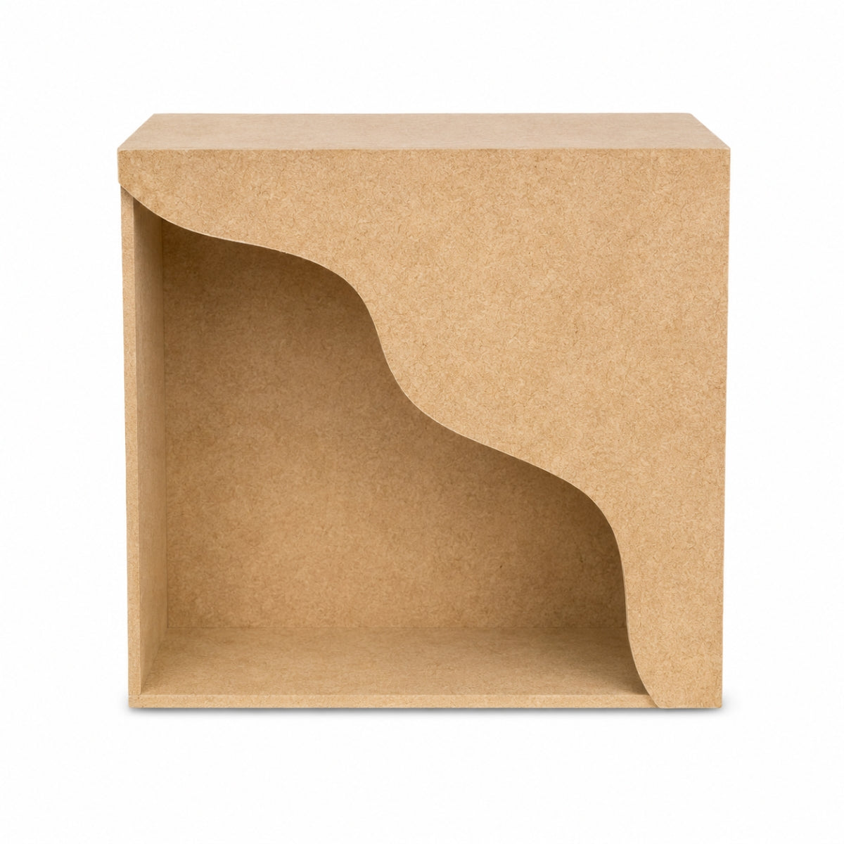 Porta Guardanapo Grande Mdf Cru 17x17x7cm 3mm