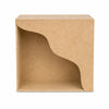Porta Guardanapo Grande Mdf Cru 17x17x7cm 3mm