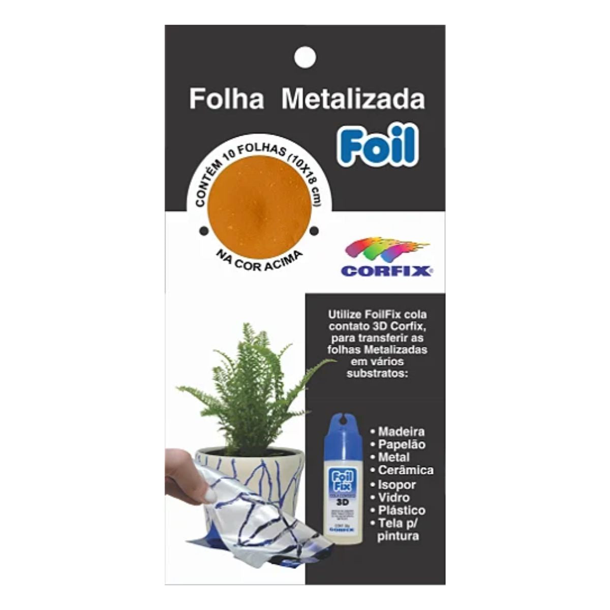 Folhas Metálicas Corfix 10x18cm Com 10 Folhas - 71018