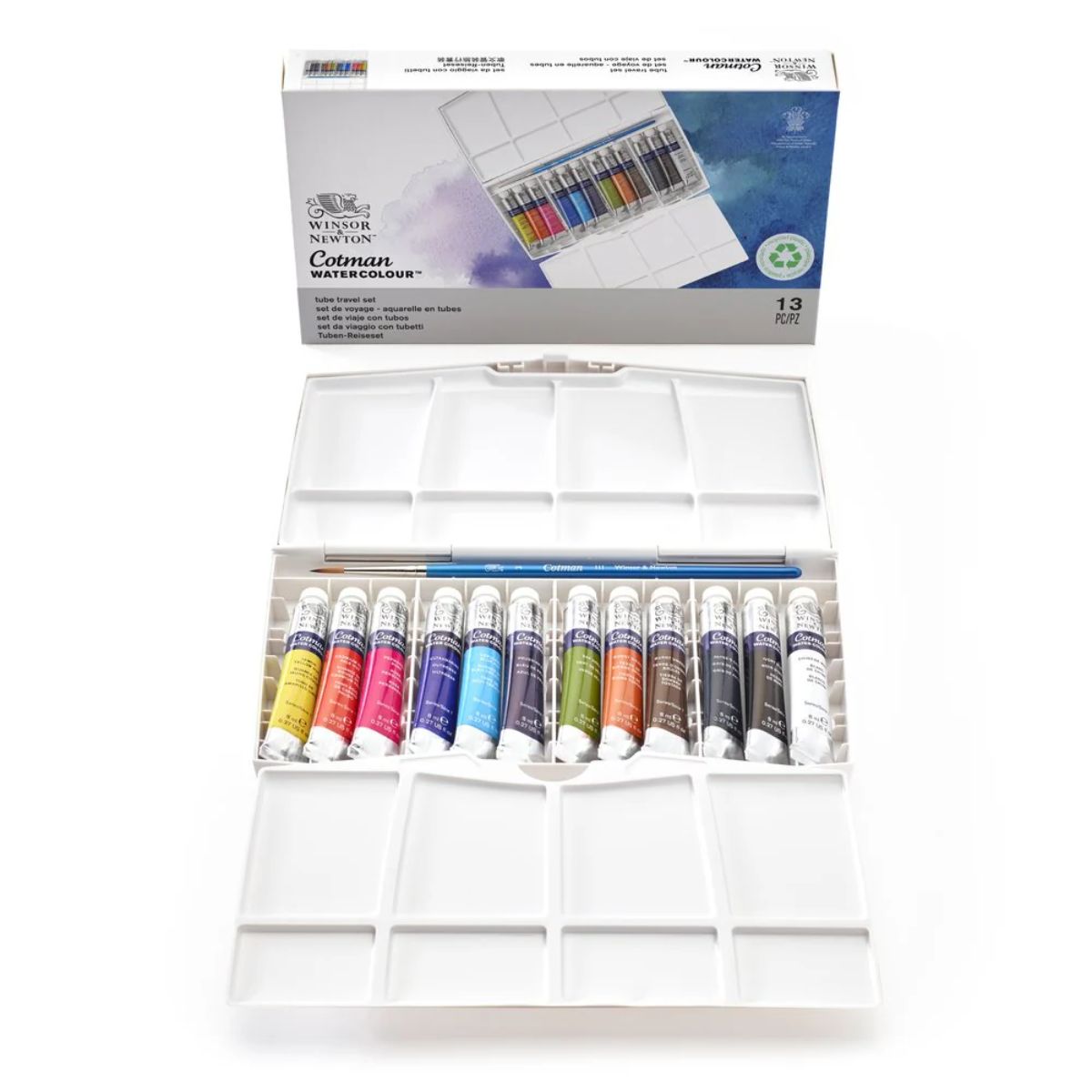 Estojo Tinta Aquarela Cotman Winsor & Newton Painting Plus 8ml com 13 Pecas