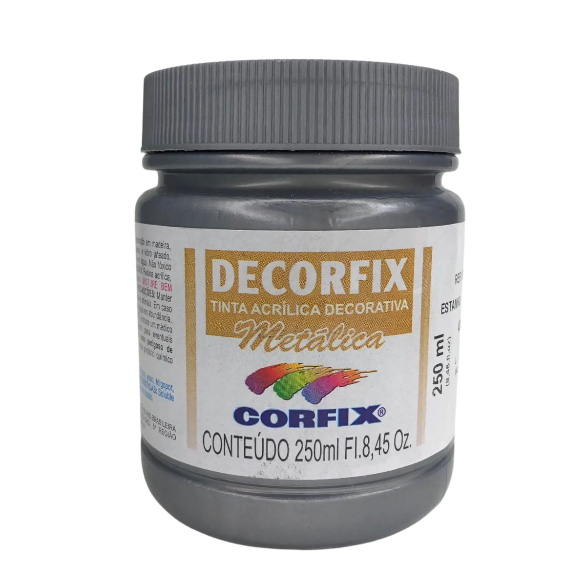 Tinta Acrílica Decorfix Corfix Metálica 250ml - 16300