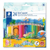 Estojo de Lápis de Cor Staedtler Noris Aquarelável com 24 Cores e 1 Pincel